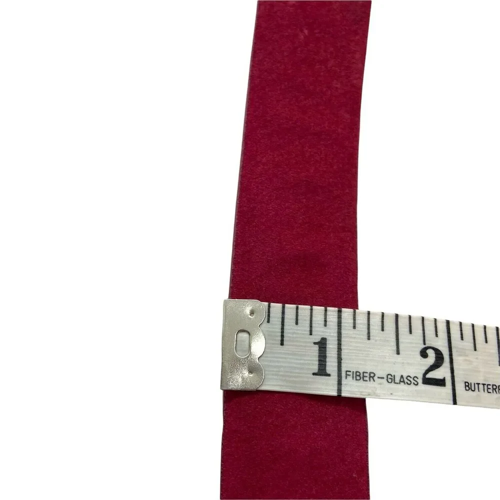 Express Women's Maroon Adjustable Chunky Floral Buckle Waist Belt size Small